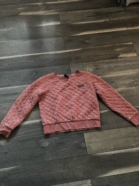 Patagonia Quilted Crewneck Sweatshirt in Dusty Rose